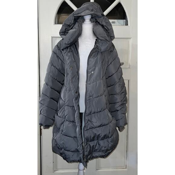 Steve Madden Womens Plus-size Chevron Puffer Jacket Sz 2X, Gently Used - Picture 1 of 10